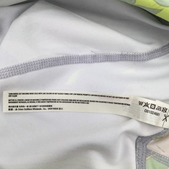 FREE PEOPLE Movement Wave Crush Leggings Lime Green Grey Activewear Size S NWT - Picture 11 of 12